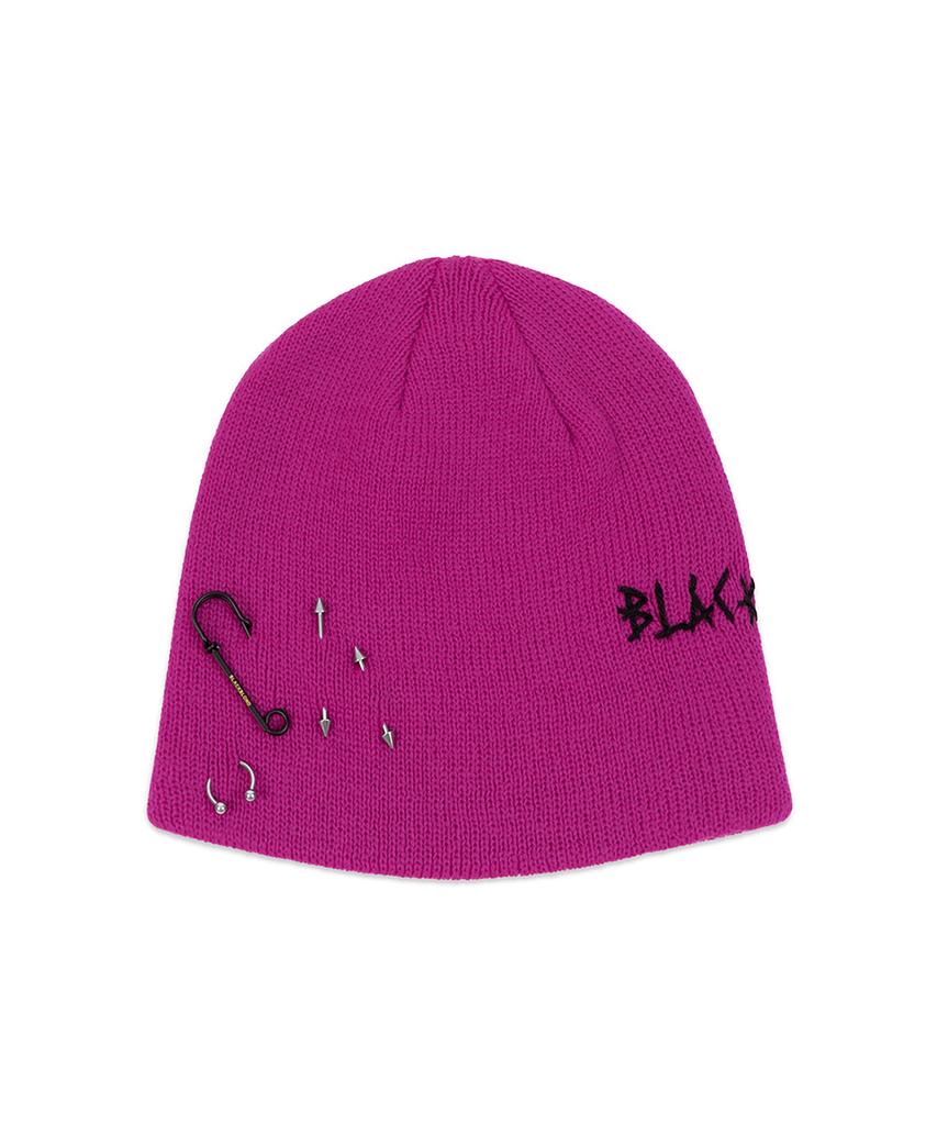 BLACKBLOND Vividi Embroidered Logo Piercing Beanie (Magenta)