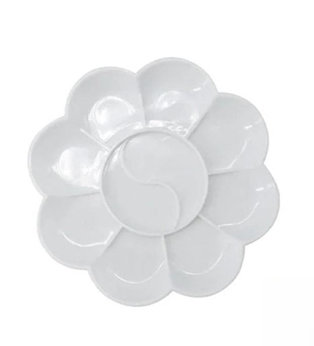 1-5PCS Flower Painting Palette Wells Plastic Reusable Artists Acrylic Watercolor Oil Portable Easy Clean Mixing Tray