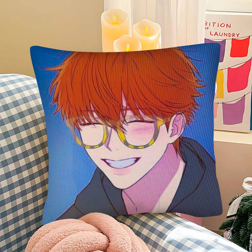 1Pc Anime Mystic Messenger Game Pillow Case Fashion Square Pillowcase Bedroom Sofa Room Ins Decoration Leisure