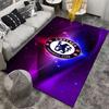 Chelsea Football Club Logo Carpet with Purple and Blue Neon Design Suitable for Use As an Anti-slip for Living Room Bedroom Sofas