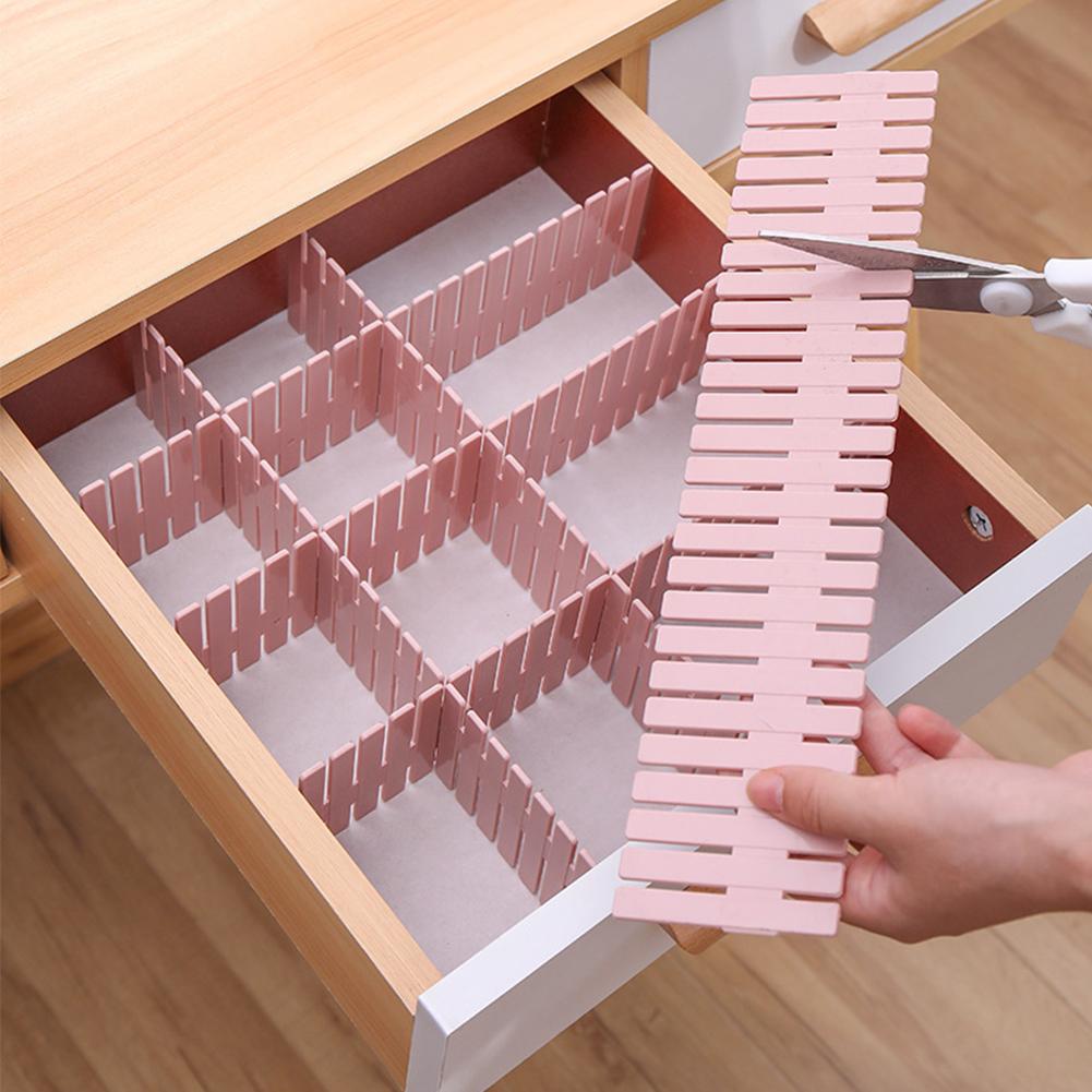 4 Pcs Of Adjustable Free Combination Drawer  Divider Diy Storage Shelves Household Partition Board