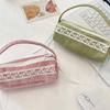 Bowknot Korean Style Pencil Case Lace Bow Pencil Pouch Handheld Stationery Bag  Children