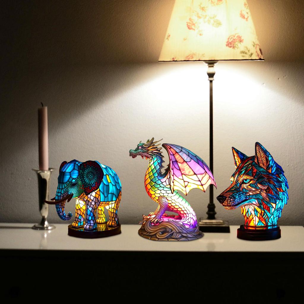 Zvířecí stolní lampa Kreslená zvířecí noční lampa Domácí dekorační stolní svítidlo do obývacího pokoje ložnice