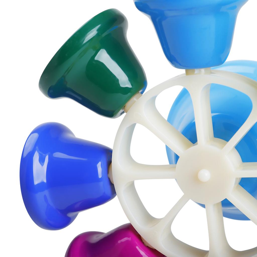 8 Note Hand Bell Percussion Instrument Musical Toy with Sitck for Children Toddler Kids Early Musical Education