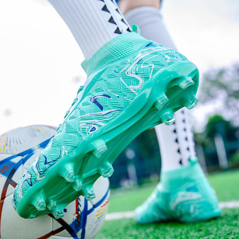 Hip-Top-Fußballschuhe für Herren/Damen AG-Socken mit langen Nägeln, Trainingsschuhe für Kunstrasen-Fußballwettkämpfe für Studenten