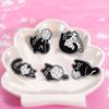 Cool RPG Game Dice Black Cats Enamel Pins Cartoon Big Eyes Kitten Animal Brooches Lapel Badge Fashion Jewelry Gifts For Friends
