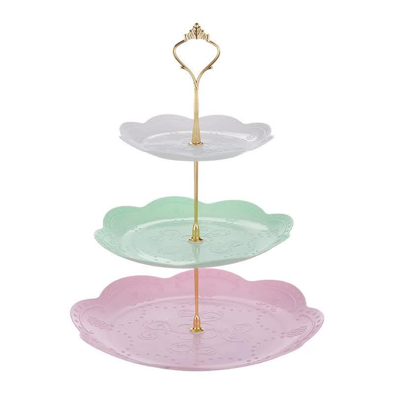 ZISIZ 3-Tier Round Dessert Cake Stand