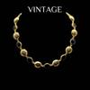 Electroplated Real Gold Temperament Versatile Round Three-dimensional High-end Black Royal Blue Necklace Set