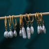 Baroque Pearl Earrings: Women's Stainless Steel, Trendy Summer Style