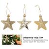 18Pcs Christmas Ornament Hanging Star Decor Five Pointed Tree Light for Holiday Home Office Party Xmas Tree Hanging Decoration