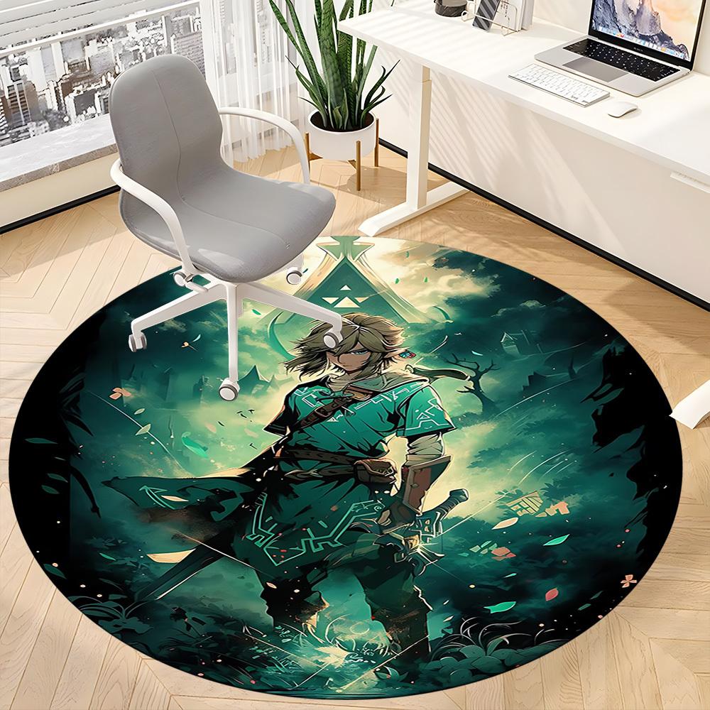 1pc Legend Zelda Office Round Area Rug, Under Office Chairs Bedroom Living Room Home Decor, Room Decoa1016249