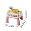 2 In 1 Musical Toy Activity Table Center, Preschool Sensory Toys for Kids Ages 3-6