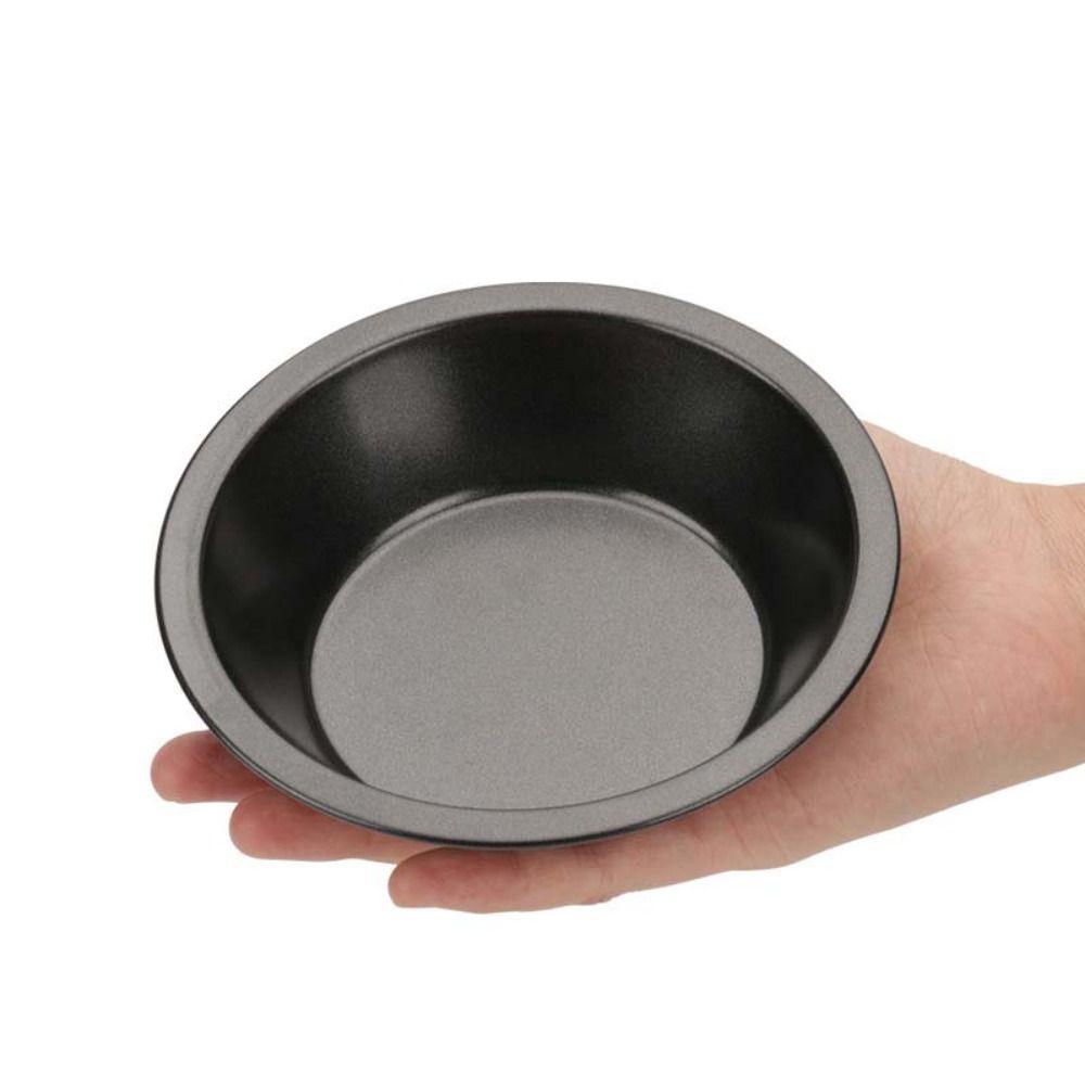 2Pcs Round Pie Baking Pan Carbon Steel Bread Pan Household Tart Mold Hamburger