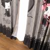 MORIPiLO Sanrio Blackout My Melody and Kuromi Connecting Art Set of Cute Sanrio Midnight Black Makura no Morishita Curtains, (Picture Pattern,