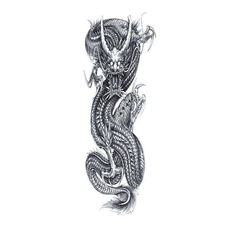 Flower Arm Tattoo Sticker Waterproof Men And Women Sticker Full Arm Waterproof Tattoo Sticker Ukiyo-E Painting Geisha Simulation Big Picture Sticker