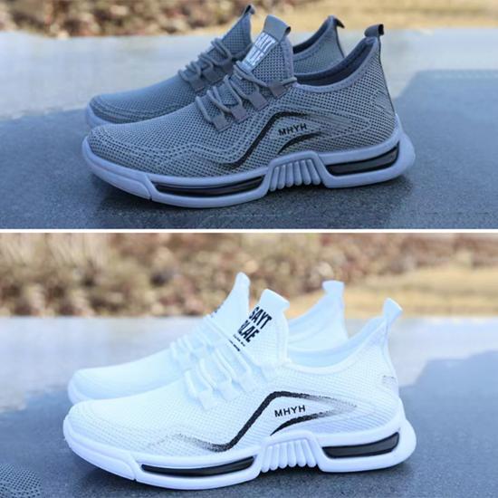 Summer Men's Shoes Breathable and Fashionable Korean Version Versatile Sports Shoes Lightweight and Odorproof Soft Soled Student Running Shoes