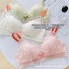 French underwear women's thin summer big breasts show small breasts gather sexy lace bra cover