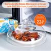 Borosilikátové sklo Mikrovlnný kryt proti stříkání na jídlo, Vysoký Bez BPA Netoxický Bez plastů Mikrovlnný poklop