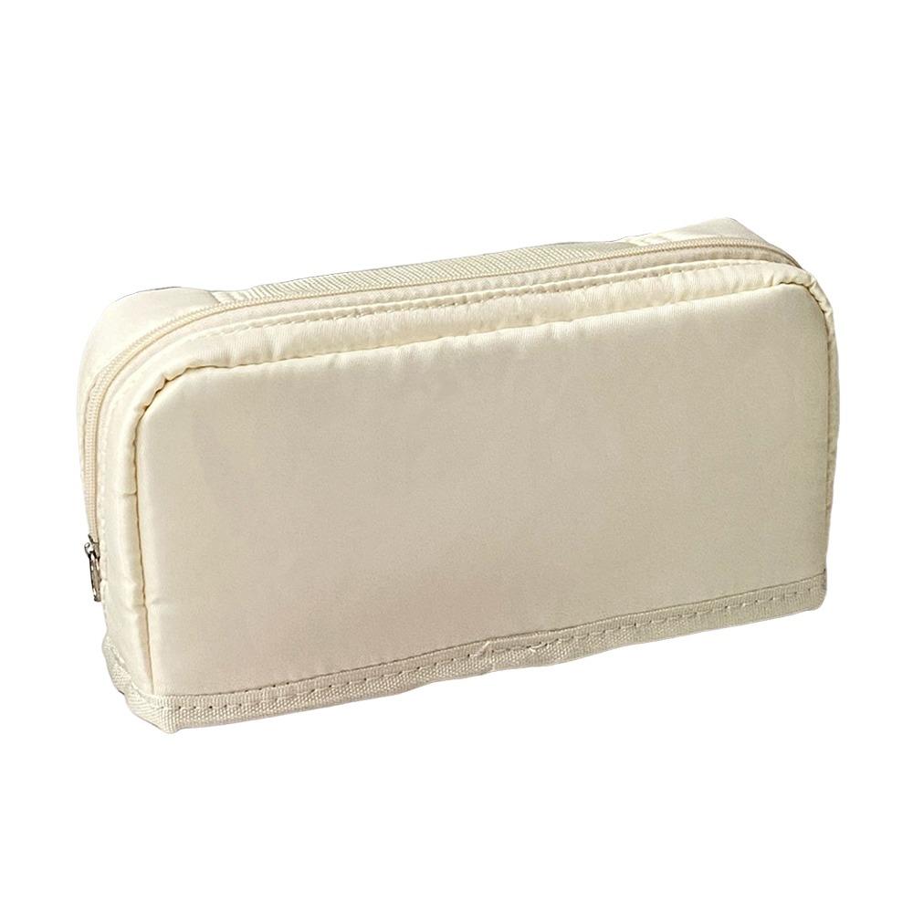 

Solid Color Pencil Case Black White Stationery Organizer Handheld Stationery Bag Gift білий