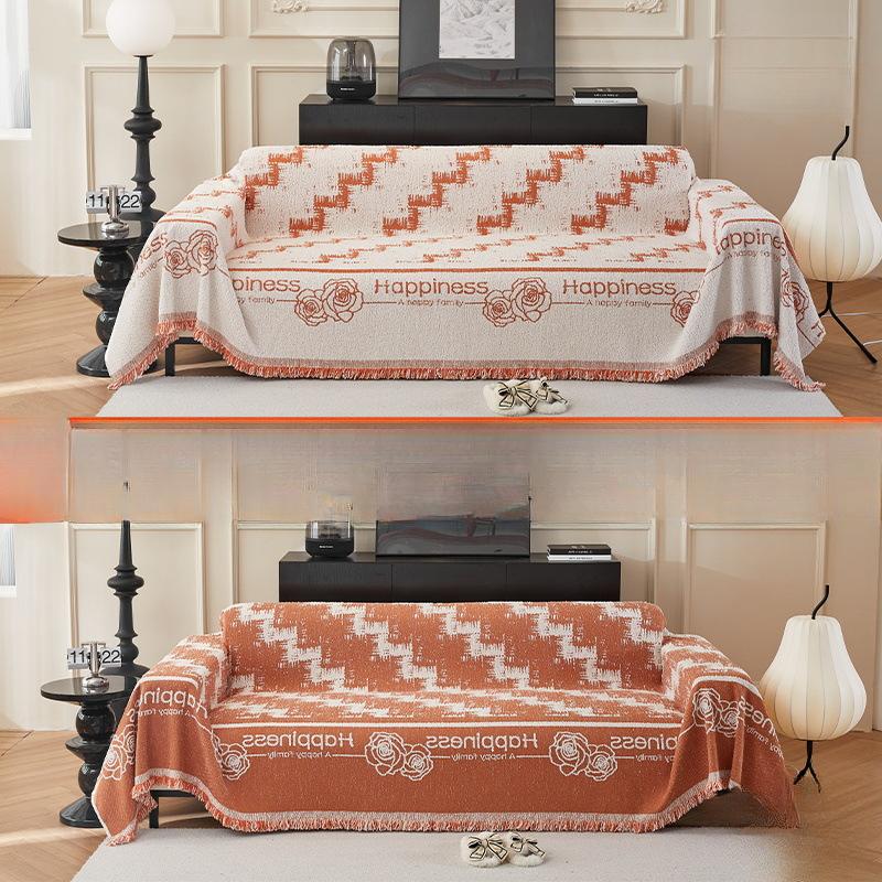 

Chenille Sofa Cover Universal Four Seasons Non Slip Soft Towel Seat Cushion Full Cover for Autumn Winter Home Decor 180*130cm