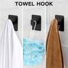 Matte Black 4-Piece Bathroom Accessories Set Aluminum Stainless Steel 24" Towel Bar Robe Hooks Toilet Paper Holder Wall-Mounted