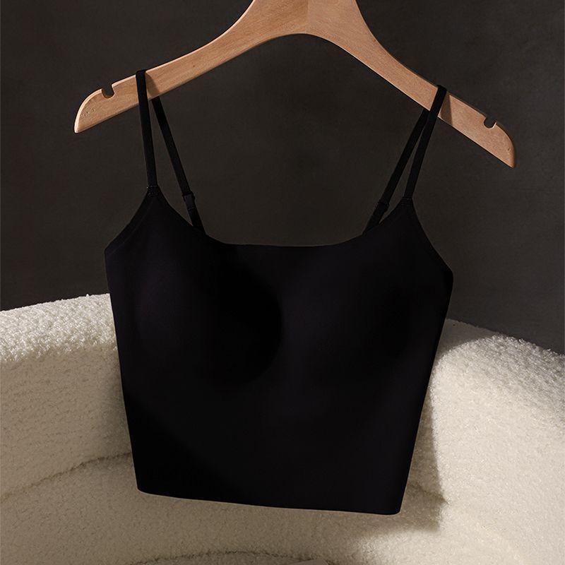 

Бесшовные бюстгальтеры Без спинки Красота Женское цельное нижнее белье Пуш-ап бюстгальтеры Девушки Однотонные майки Клуб Вечеринка Бар Мода Леди Повседневные топы Без рукавов M чёрный