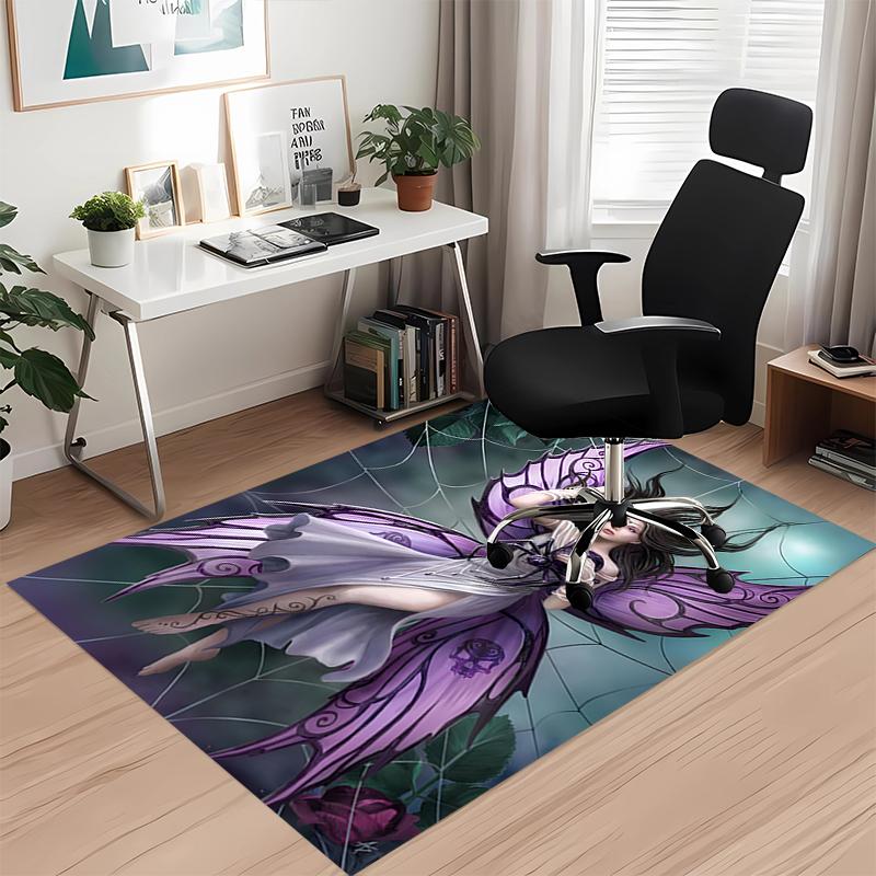 Dark Printed Carpetrugfor Office Chair Living Room Bedroom Kitchen Room Decor Gifts