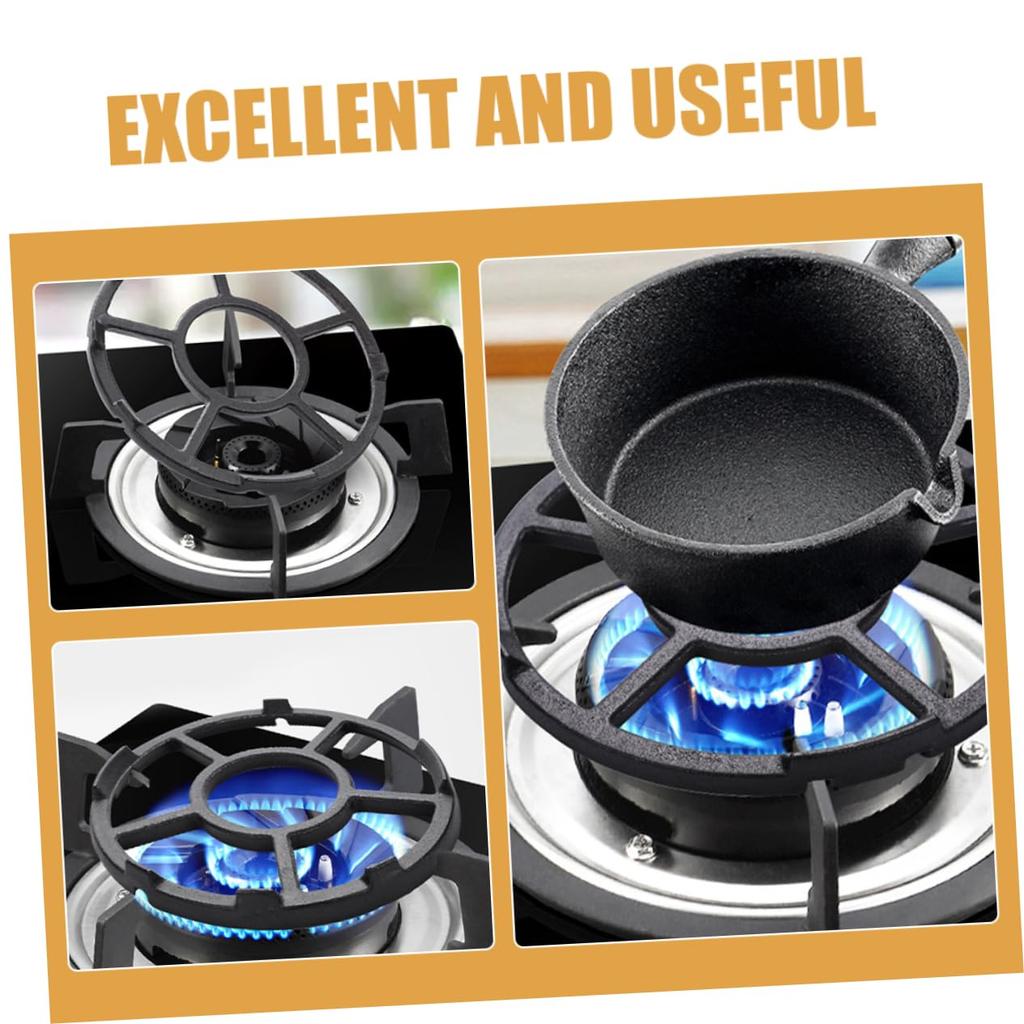 COHEALI Gas Stove Bracket Tripod, Metal Stove Trivet, Non-Slip Wok Trivet, Gas Stove Pot Rack, Gas Stove Wok Ring, Gas Stove Trivet, Cast Iron