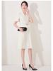 Aishangchen 2024 Women's White Slim Fit Summer Work Dress with Short Sleeves