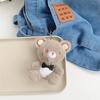 Creative Cute Gentleman Bear Plush Doll Schoolbag Pendant Claw Machine Girl Heart Doll Keychain Gift