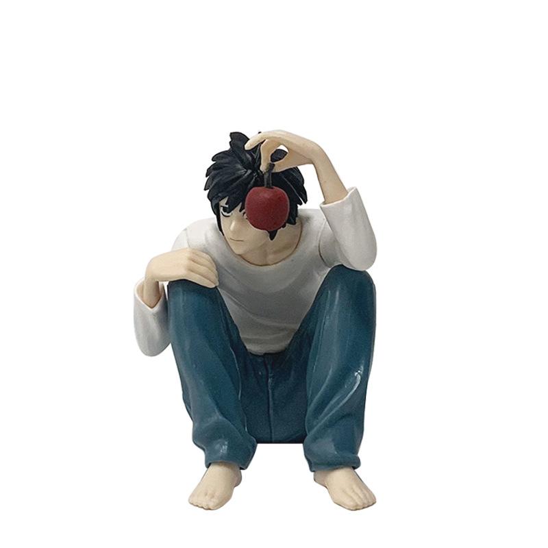 8/16Cm Anime Death Note Figure L Lawliet Ryuk Holding Apple Model For Car Ornament Figurine Fans Collection Christmas Gift