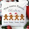 Personalised Christmas Cushion Family Christmas Cushion Family Gingerbread Xmas Decoration Room Presents Xmas Decoration Gift