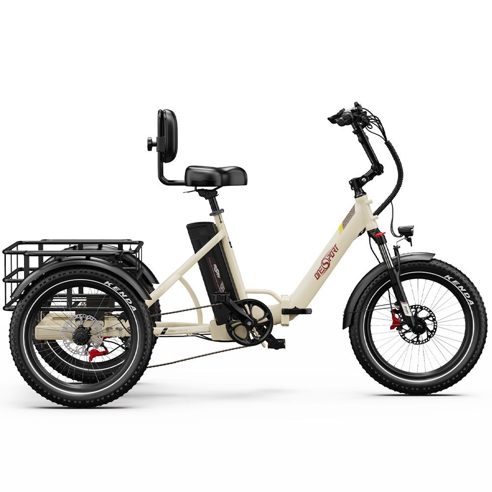 Elektrische Lastenfahrräder Onesport OT30 Pro 20" Fat Tire 500W Motor 48V 18AH Faltbares Elektrisches Erwachsenenrad Shimano 7-Gang Maximale Last 180 kg