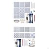 Kit di Stencil Sashiko Composto da Stencil per Ricamo, Sagome da Cucito, Strumento per Quilting per Animali Domestici