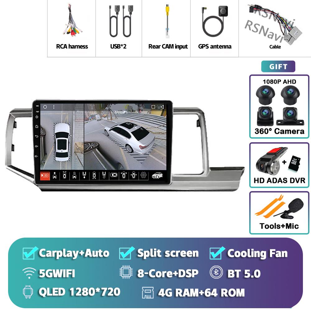 Car Radio Android 14 For HONDA STEPWGN 2009 - 2015 Multimedia Player Video Stereo Lettore IPS Navigation GPS Monitor QLED Screen