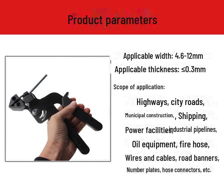 Kabelbinderzange aus Edelstahl, Umreifungsmaschine, Kabelbinderschneider, Bindepistole & Umreifungswerkzeuge