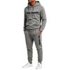 Men's Casual Graphic Print Hoodie and Sweatpants 2 Piece Set with Elastic Waist Straight Leg Pants