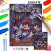 Digital Oil Painting Art Painting Kit Manual Diy Painting for Home Decorations with Mickey Mouse and Disney Villains