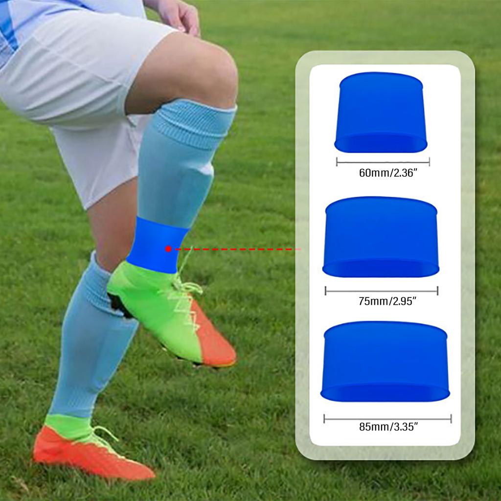1 Pair Anti-Slip Tape Shin Pads Band Practical Soccer Shin Guard Strap Silicone Shin Pad Holder for Adults Man and Women