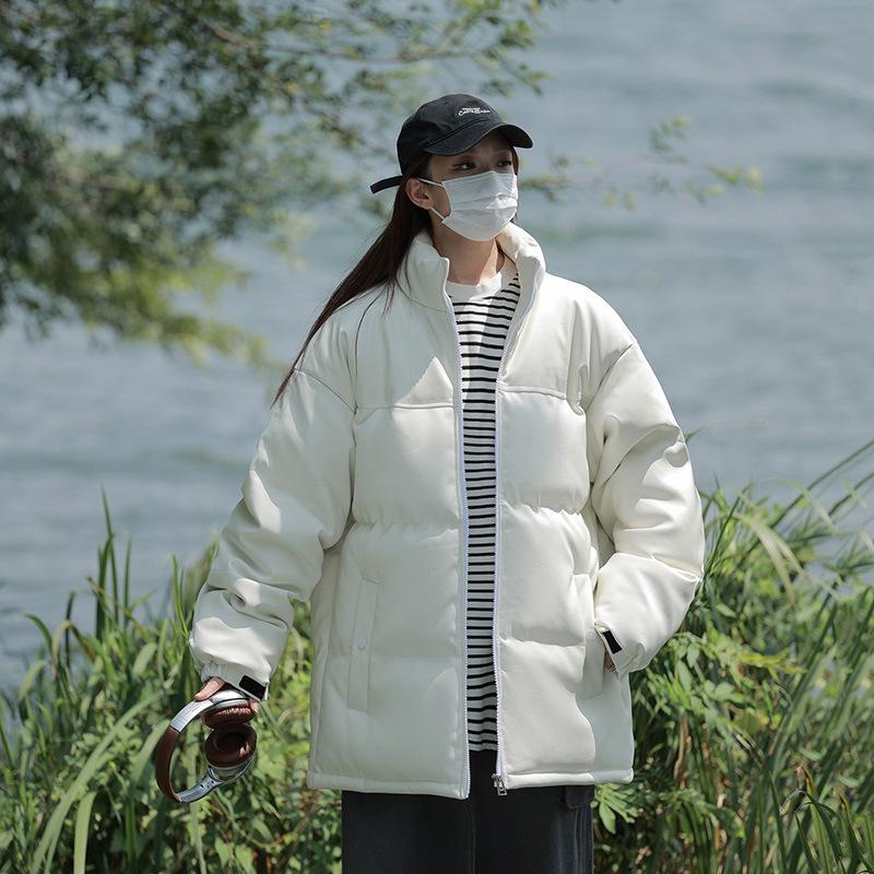 

Повседневная мужская хлопковая куртка с капюшоном, универсальная, зимняя теплая M белый