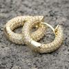Luxury Women Small Hoop Earrings Dazzling Micro Paved CZ Stones Versatile Female Accessories High Quality Fashion Jewelry