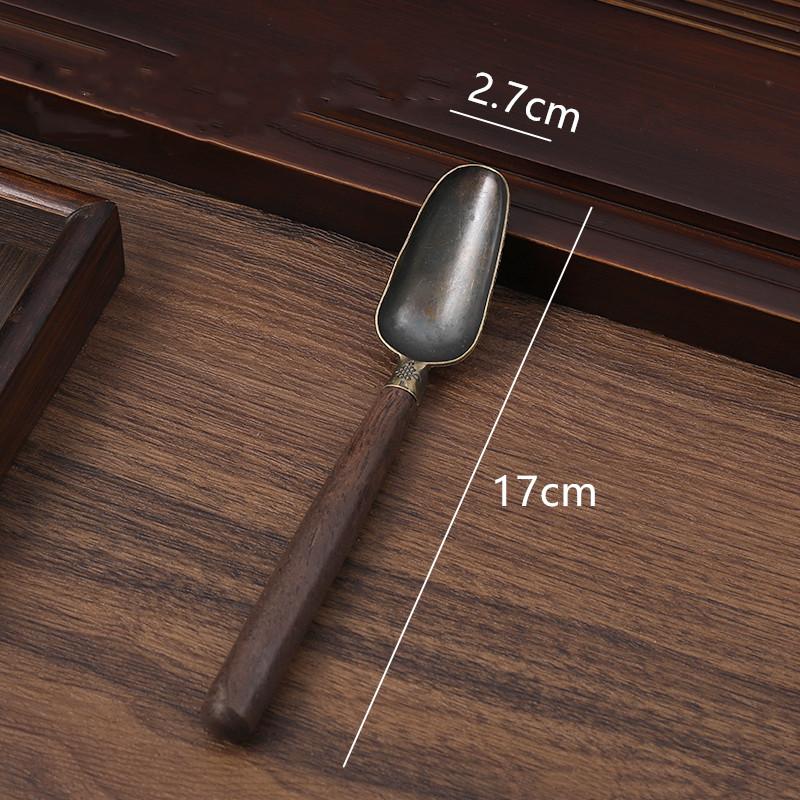 1PC Chinese Handmade Solid Wood Handle Tea Spoon Portable Tea Clip Tea Needle Household Six Gentlemen Teaware Accessories