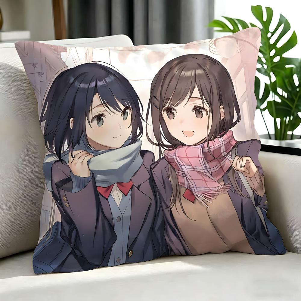 Anime Adachi And Shimamura Cushion Cover Cushion Cover Set 4Pcs 50X50 45X45 40X40 Pillowcase Decorative Sofa Home Decor