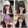 Washed Cotton Baseball Cap Men's and Women's Simple and Versatile Letter Embroidered Sun Hat Spring and Summer Street Casual Cap