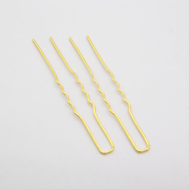 Gold U-Shaped Hairpin Bridal Headpiece, Korean Style, 6cm Hair Styling Tool and Accessory