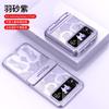 Premium Electroplated Transparent Full-Body Case Galaxy Flip 5 Shockproof Scratch-Resistant PC Cover With Hinge