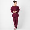 Kurume pongee weave Women's workwear, (wine, M)