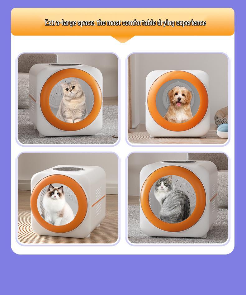 Smart Silent Pet Dryer: Automatic, Large-Capacity Hair Drying Box for Dogs and Cats