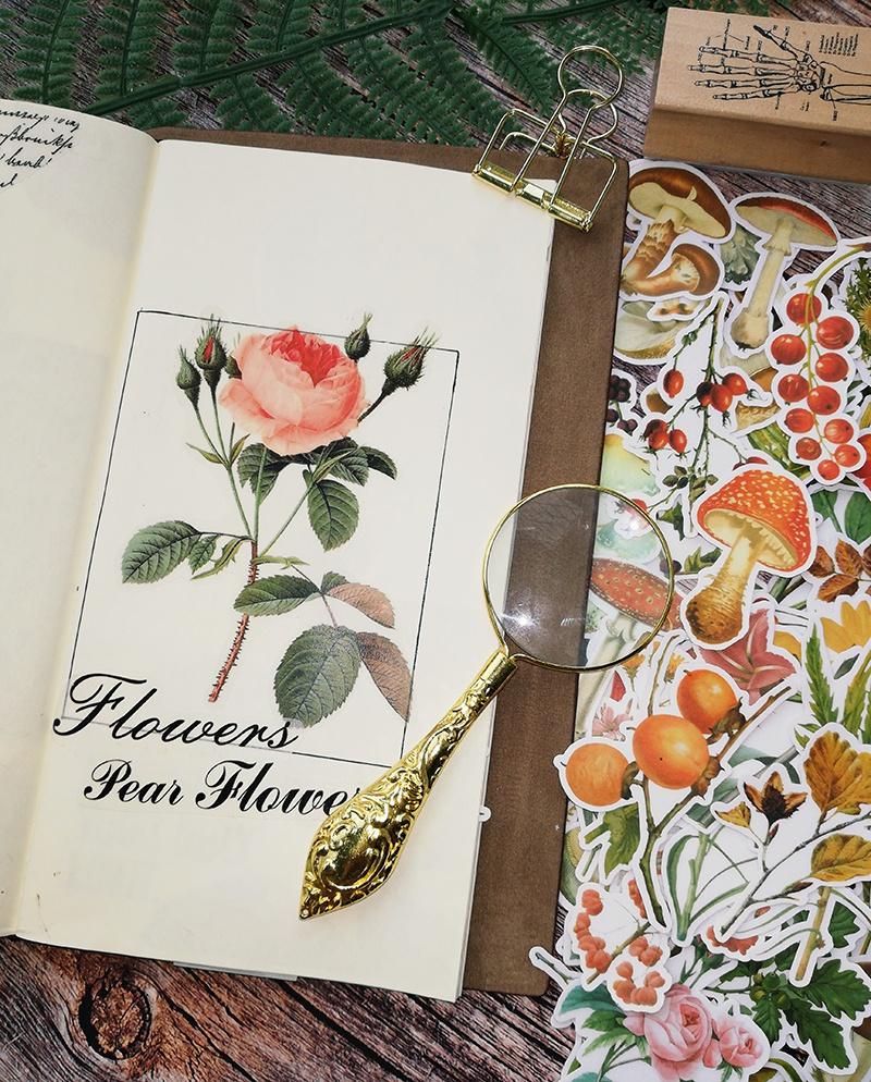 90Pcs/Pack Plants Mushroom Sticker DIY Craft Scrapbooking Album Journal Happy Planner Decorative Stickers