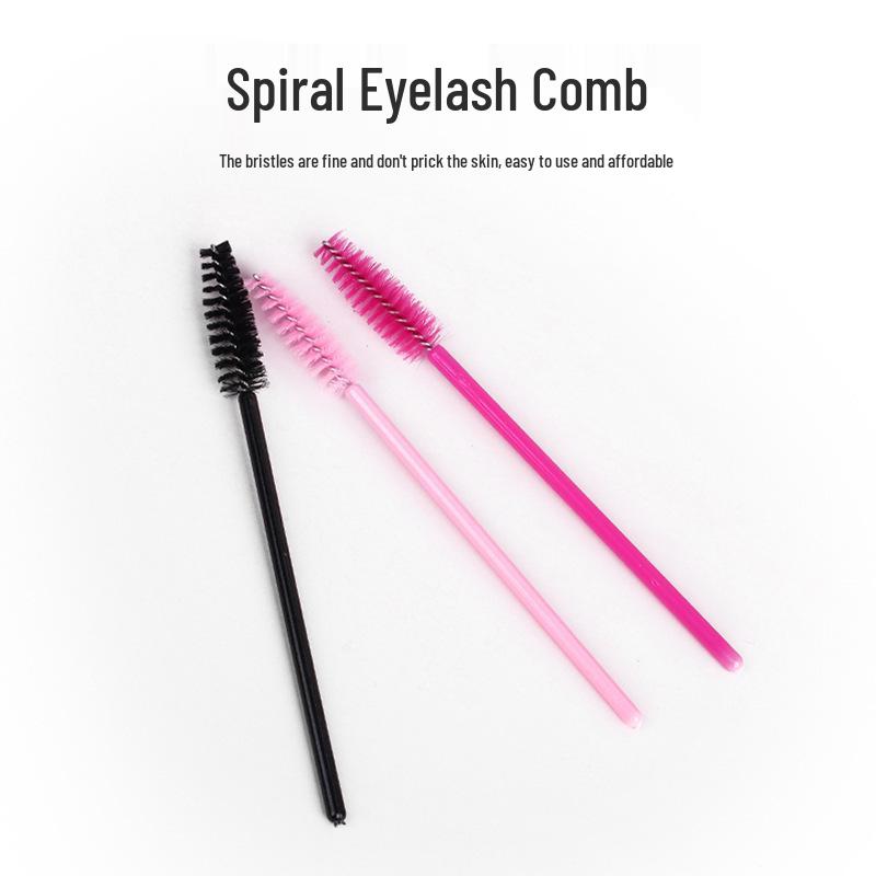 

50-Pack Disposable Spiral Eyelash & Eyebrow Brush Set - Portable Makeup Tools Standard